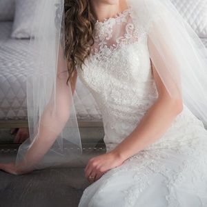Elegant AIRE Barcelona Aloe Wedding Dress